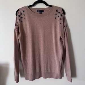 INC Cold-Shoulder Sweater, Size Large